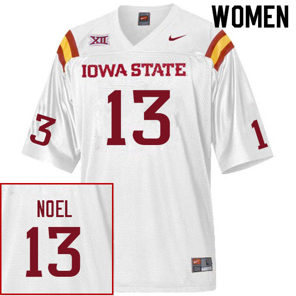 Iowa State Cyclones Women's #13 Jaylin Noel Nike NCAA Authentic White College Stitched Football Jersey RZ42F84JR